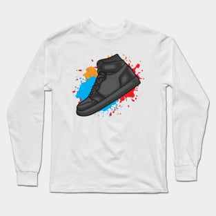 AJ 1 High Triple Black Sneaker Long Sleeve T-Shirt